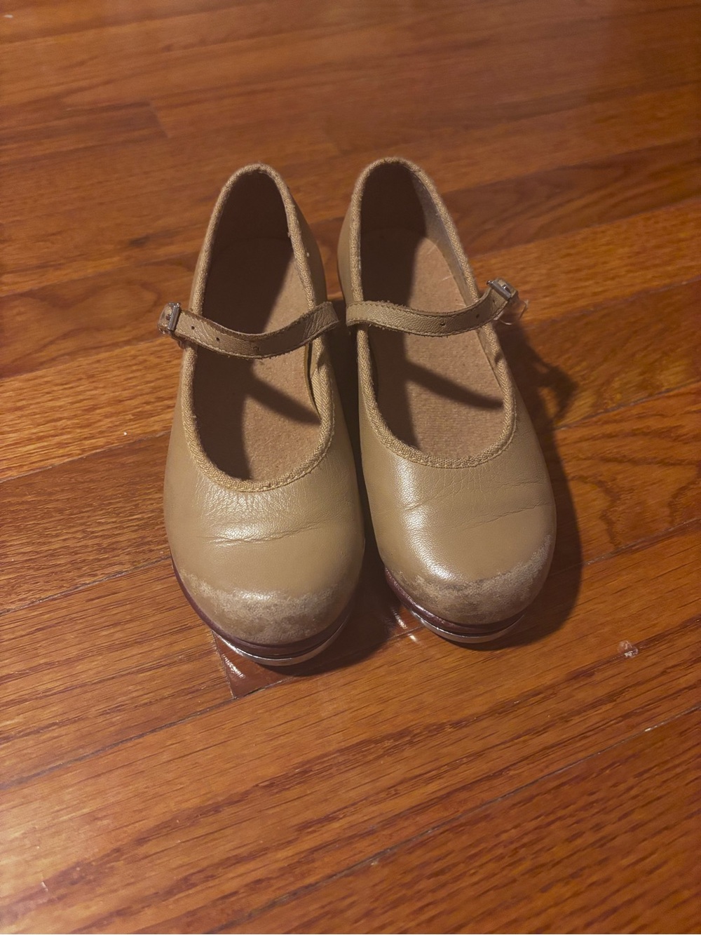 Girls Tan Mary Jane Tap Shoes